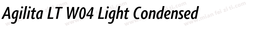 Agilita LT W04 Light Condensed字体转换